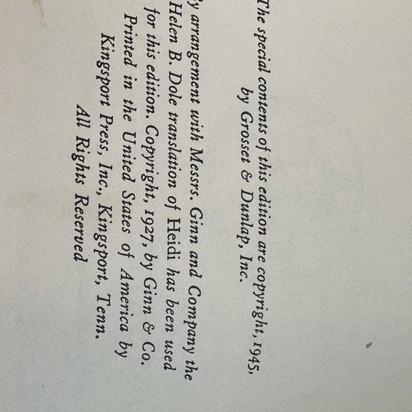 Heidi by Johanna Spyri illustrated by William sharp 1945 - Picture 7 of 7